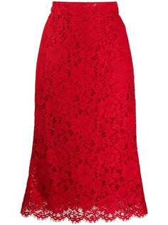 Dolce & Gabbana lace straight fit skirt