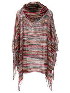 Missoni striped knitted poncho