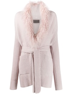 D.Exterior knitted cardigan coat