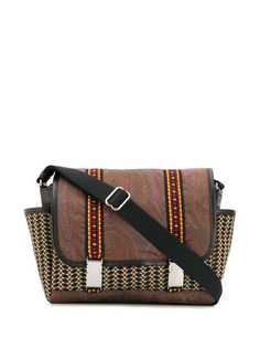Etro paisley print woven crossbody bag
