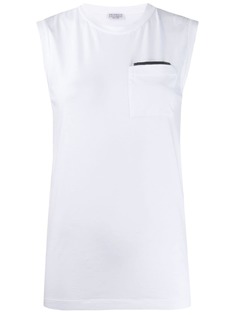 Brunello Cucinelli топ с вышивкой бисером