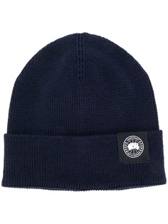 Canada Goose logo patch beanie