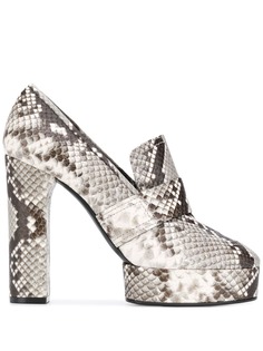 Casadei snake-effect platform pumps