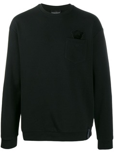 Emporio Armani teddy embroidered sweatshirt