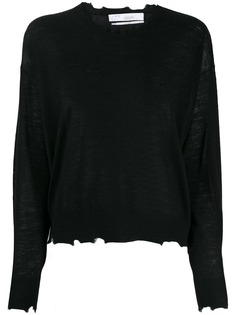 Iro distressed wool knit top