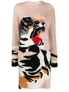 Kenzo платье-джемпер Tiger вязки интарсия