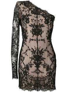 Alexander McQueen кружевное платье на одно плечо