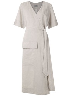 Osklen VESTIDO WRAP NATURAL RUSTIC