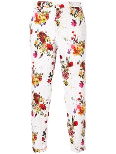 Loveless укороченные брюки с цветочным принтом