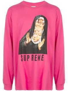 Supreme футболка с длинными рукавами и принтом