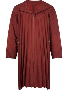 Homme Plissé Issey Miyake hooded zipped coat