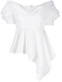 Self-Portrait asymmetric belted top