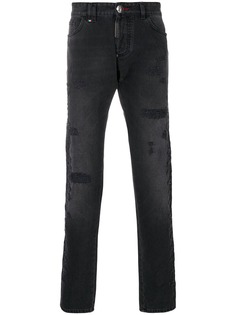 Philipp Plein джинсы с потертой отделкой