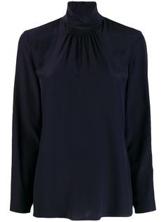 Red Valentino gathered detail turtleneck blouse