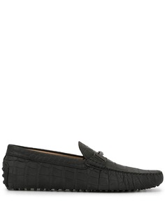Tods мокасины с тиснением под крокодила и пряжкой T Tod`S