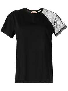 Nº21 lace sleeve T-shirt