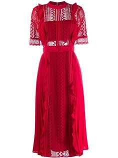 Self-Portrait lace panel dress