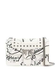 Pinko logo print shoulder bag
