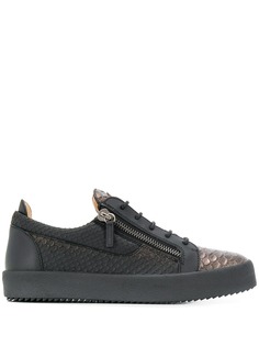 Giuseppe Zanotti Frankie snake skin effect trainers