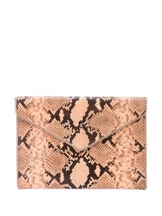 Rebecca Minkoff клатч с эффектом кожи змеи