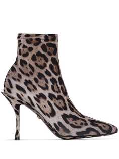 Dolce & Gabbana leopard print 90mm sock ankle boots