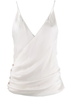 Balmain wrap-style camisole blouse