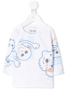 Kenzo Kids футболка с принтом