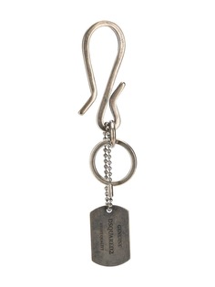 Dsquared2 branded dog tag keyring