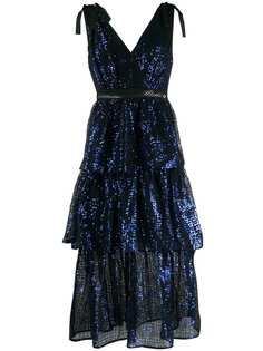 Self-Portrait sequin embroidered dress