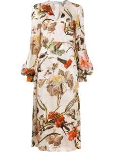 Off-White floral wrap midi dress