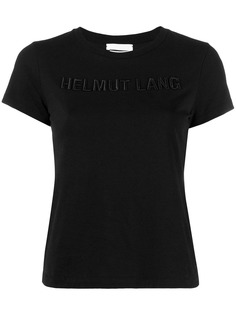 Helmut Lang футболка с вышитым логотипом