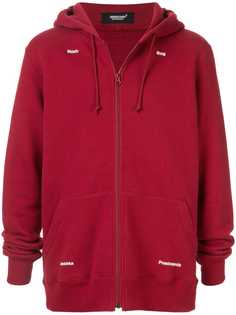 UNDERCOVER printed detail zipped hoodie