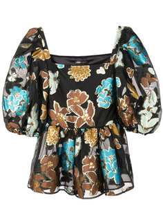 Stine Goya Autumn Garden puff blouse