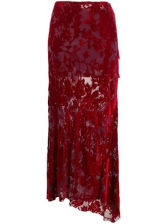 Ann Demeulemeester юбка с цветочным узором в технике деворе