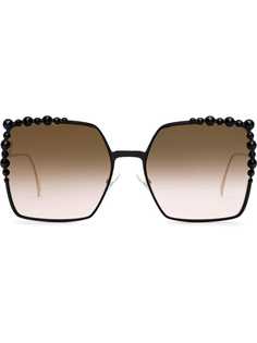 Fendi Eyewear солнцезащитные очки в массивной оправе