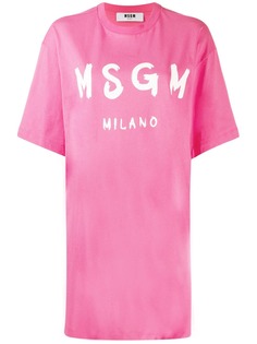 MSGM футболка оверсайз с логотипом