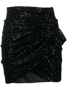 Saint Laurent мини-юбка с пайетками