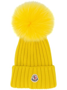 Moncler fur pompom beanie