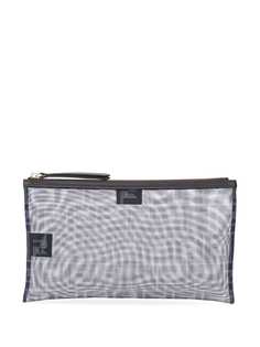 Fendi logo mesh clutch bag