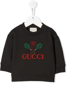 Gucci Kids толстовка с вышивкой Gucci Tennis