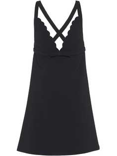 Miu Miu scalloped faille cady dress