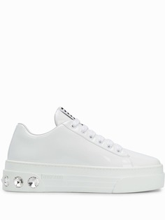 Miu Miu crystal studded low sneakers