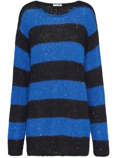 Miu Miu oversize stripe jumper