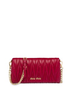 Miu Miu matelassé nappa leather mini-bag