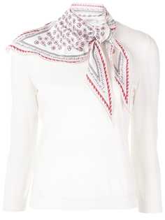 Philosophy Di Lorenzo Serafini printed neckerchief detail top