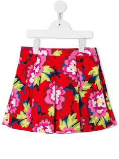 Kenzo Kids юбка с цветочным принтом и складками