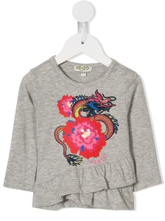 Kenzo Kids топ с принтом Dragon