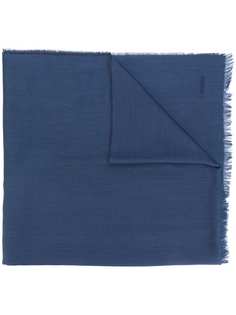 Z Zegna logo frayed scarf