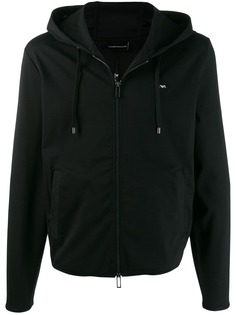 Emporio Armani logo plaque hoodie