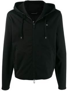 Emporio Armani logo plaque hoodie